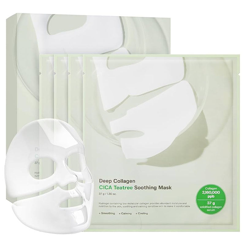 Deep Collagen Cica Teatree Soothing Mask 37g * 4ea