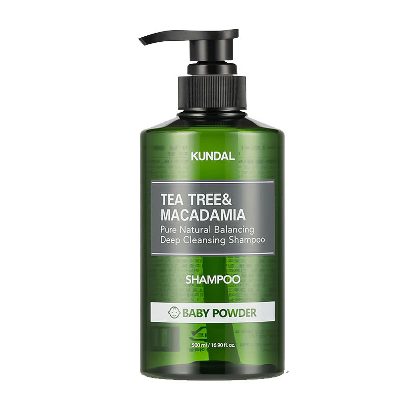 Tea Tree & Macadamia Pure Natural Balancing Deep Cleansing Shampoo 500ml (Baby Powder) (Slight Leak)
