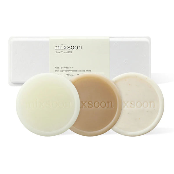 Bean Travel Kit (Shampoo Bar 25g + Conditioner Bar 25g + Body & Face Bar 25g)