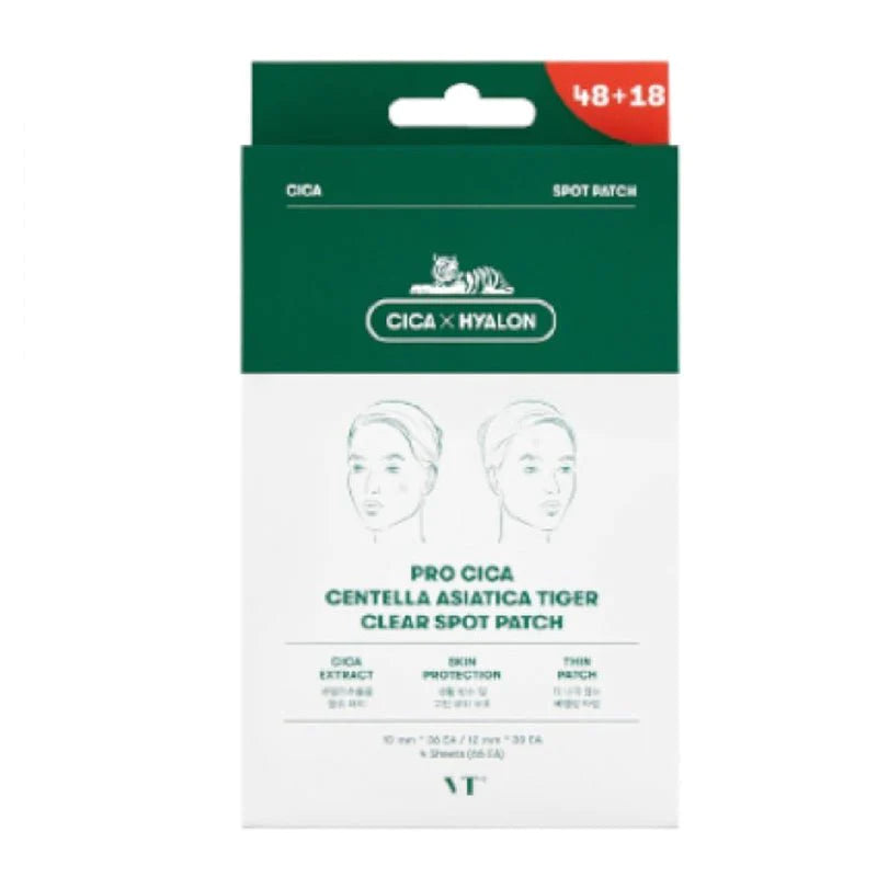 Pro Cica Centella Asiatica Tiger Clear Spot Patch Set (10mmx36ea/12mmx30ea) (Damaged Box)