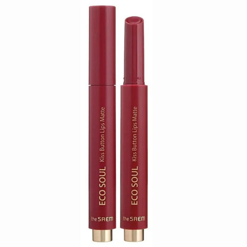 Eco Soul Kiss Button Lips Matte 2g #05 Brick Red (Damaged Box)