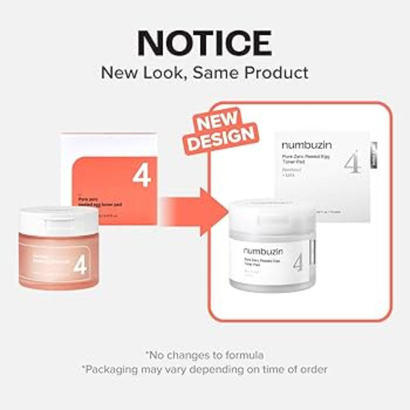No.4 Pore Zero Peeled Egg Toner Pad 190ml (70 Pads)