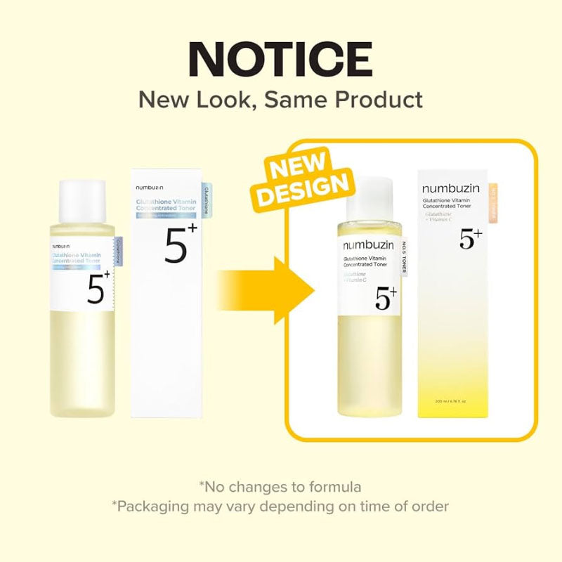 No.5+ Glutathione Vitamin Concentrated Toner 200ml