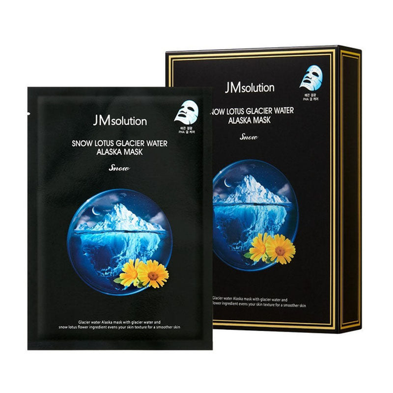 Snow Lotus Glacier Water Alaska Mask Snow (10 Sheets) (Short Expiry 22/03/2027)