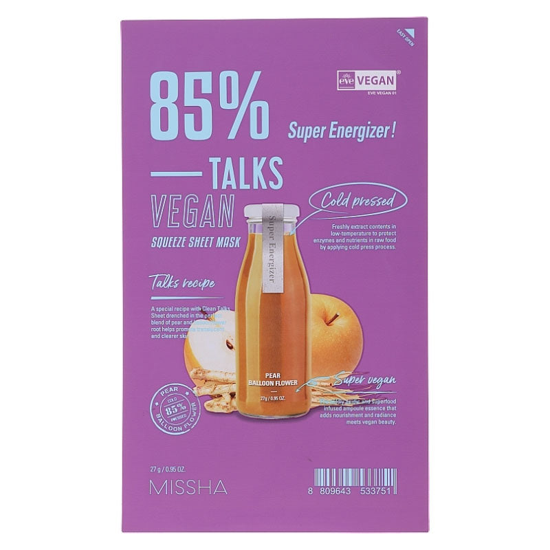 Talks Vegan Squeeze Sheet Mask 27g