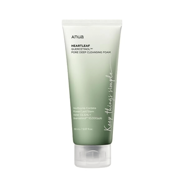 Buy Anua Heartleaf Quercetinol Pore Deep Cleansing Foam 150ml at Lila Beauty - Korean and Japanese Beauty Skincare and Makeup Cosmetics