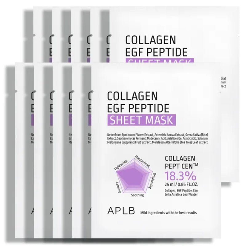 Buy APLB Collagen EGF Peptide Sheet Mask 25ml at Lila Beauty - Korean and Japanese Beauty Skincare and Makeup Cosmetics