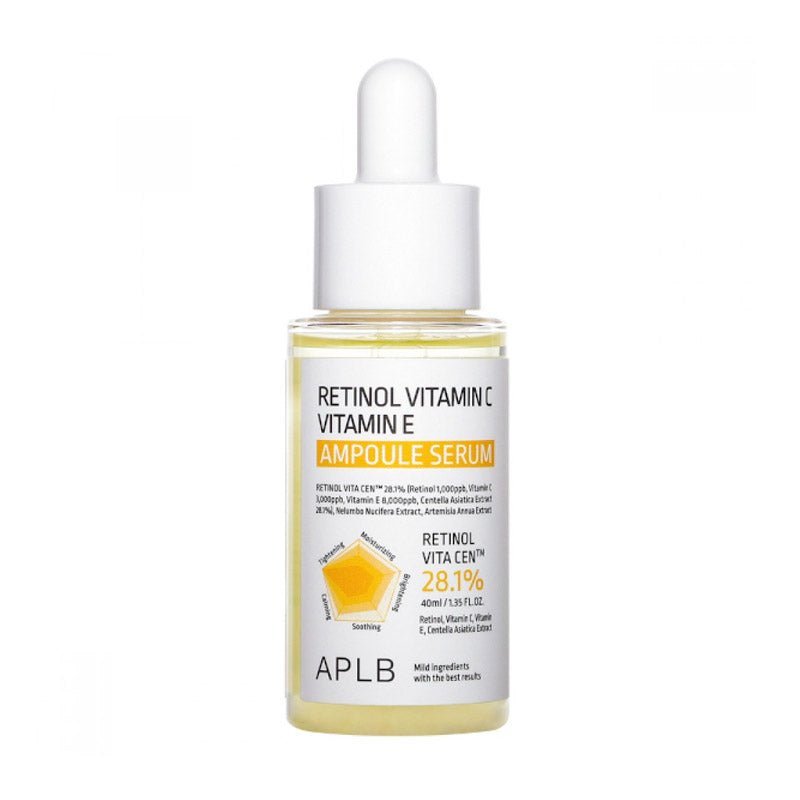 Buy APLB Retinol Vitamin C Vitamin E Ampoule Serum 40ml at Lila Beauty - Korean and Japanese Beauty Skincare and Makeup Cosmetics