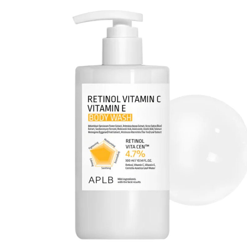 Buy APLB Retinol Vitamin C Vitamin E Body Wash 300ml at Lila Beauty - Korean and Japanese Beauty Skincare and Makeup Cosmetics