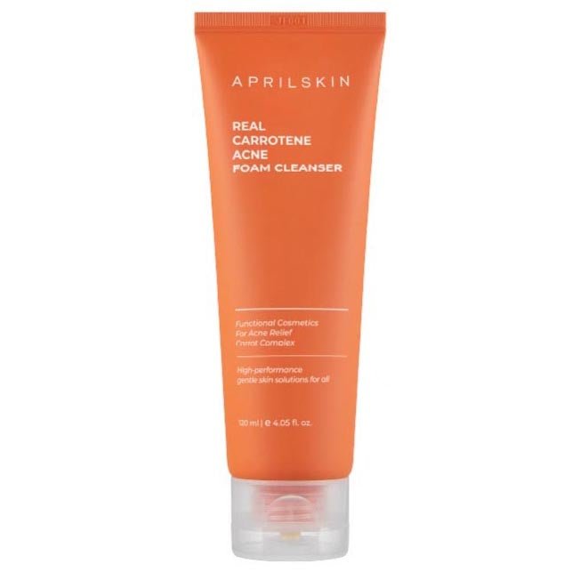 Buy April Skin Real Carrotene Acne Foam Cleanser 120ml at Lila Beauty - Korean and Japanese Beauty Skincare and Makeup Cosmetics