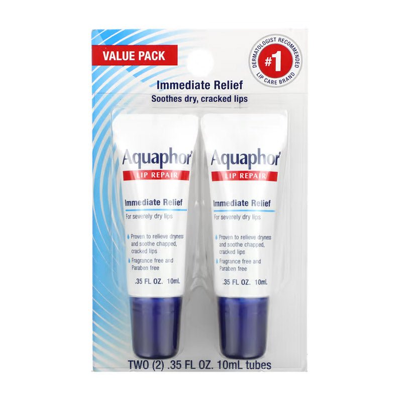 Buy Aquaphor Immediate Relief Lip Repair (Twin Pack) 10ml*2 at Lila Beauty - Korean and Japanese Beauty Skincare and Makeup Cosmetics