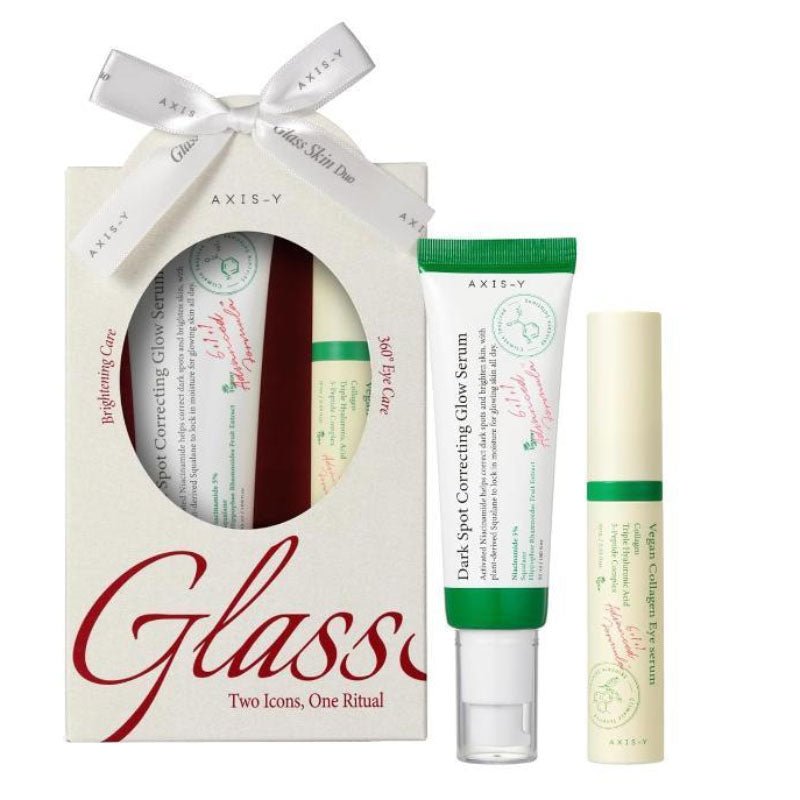 Buy Axis-Y Glass Skin Duo Set (Glow Serum + Eye Serum) at Lila Beauty - Korean and Japanese Beauty Skincare and Makeup Cosmetics