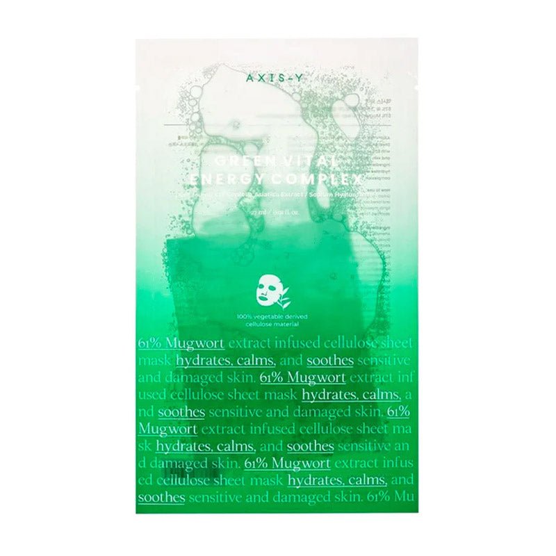 Buy Axis-Y Mugwort Green Vital Energy Complex Sheet Mask 27ml at Lila Beauty - Korean and Japanese Beauty Skincare and Makeup Cosmetics
