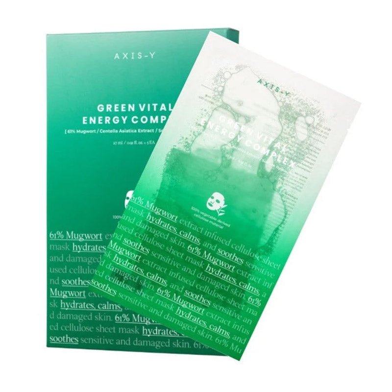 Buy Axis - Y Mugwort Green Vital Energy Complex Sheet Mask 27ml at Lila Beauty - Korean and Japanese Beauty Skincare and Makeup Cosmetics