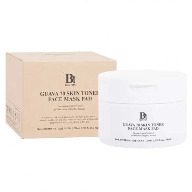 Buy Benton Guava 70 Skin Toner Face Mask Pad 210ml (70 pads) at Lila Beauty - Korean and Japanese Beauty Skincare and Makeup Cosmetics