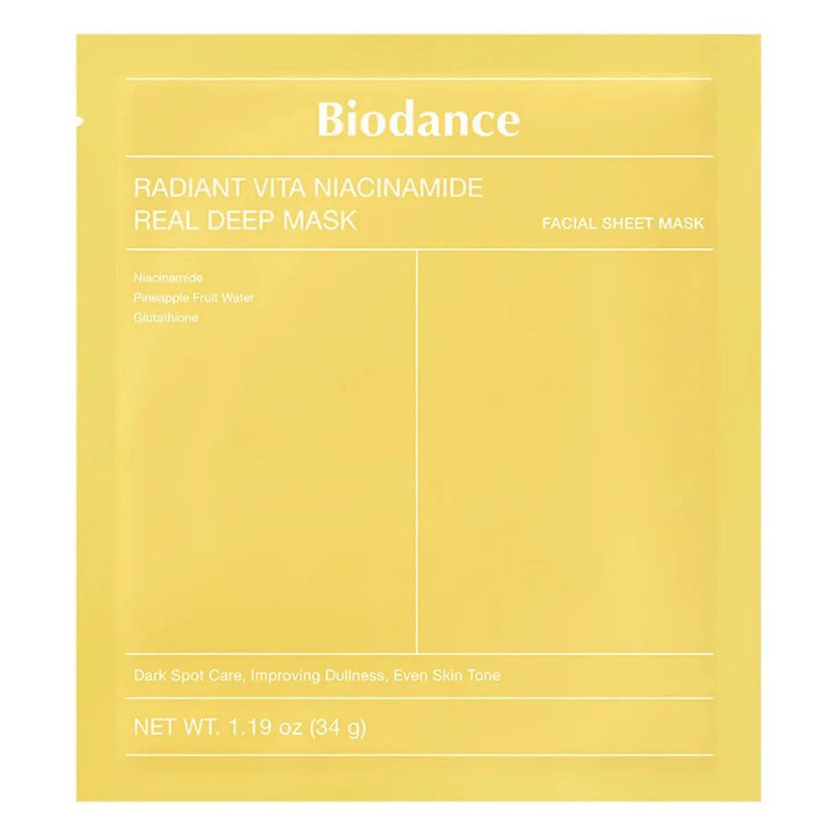 Buy Biodance 🎁 Radiant Vita Niacinamide Real Deep Mask 34g (100% off) at Lila Beauty - Korean and Japanese Beauty Skincare and Makeup Cosmetics