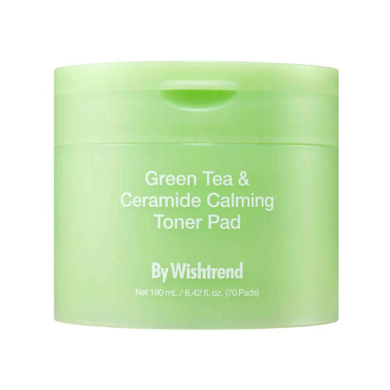 Buy By Wishtrend Green Tea & Ceramide Calming Toner Pad (70 Pads) at Lila Beauty - Korean and Japanese Beauty Skincare and Makeup Cosmetics