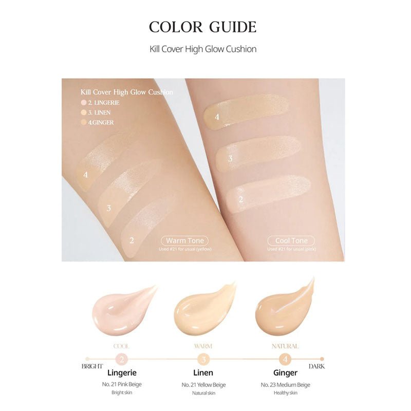 Buy Clio Kill Cover High Glow Cushion (14g x 2) at Lila Beauty - Korean and Japanese Beauty Skincare and Makeup Cosmetics