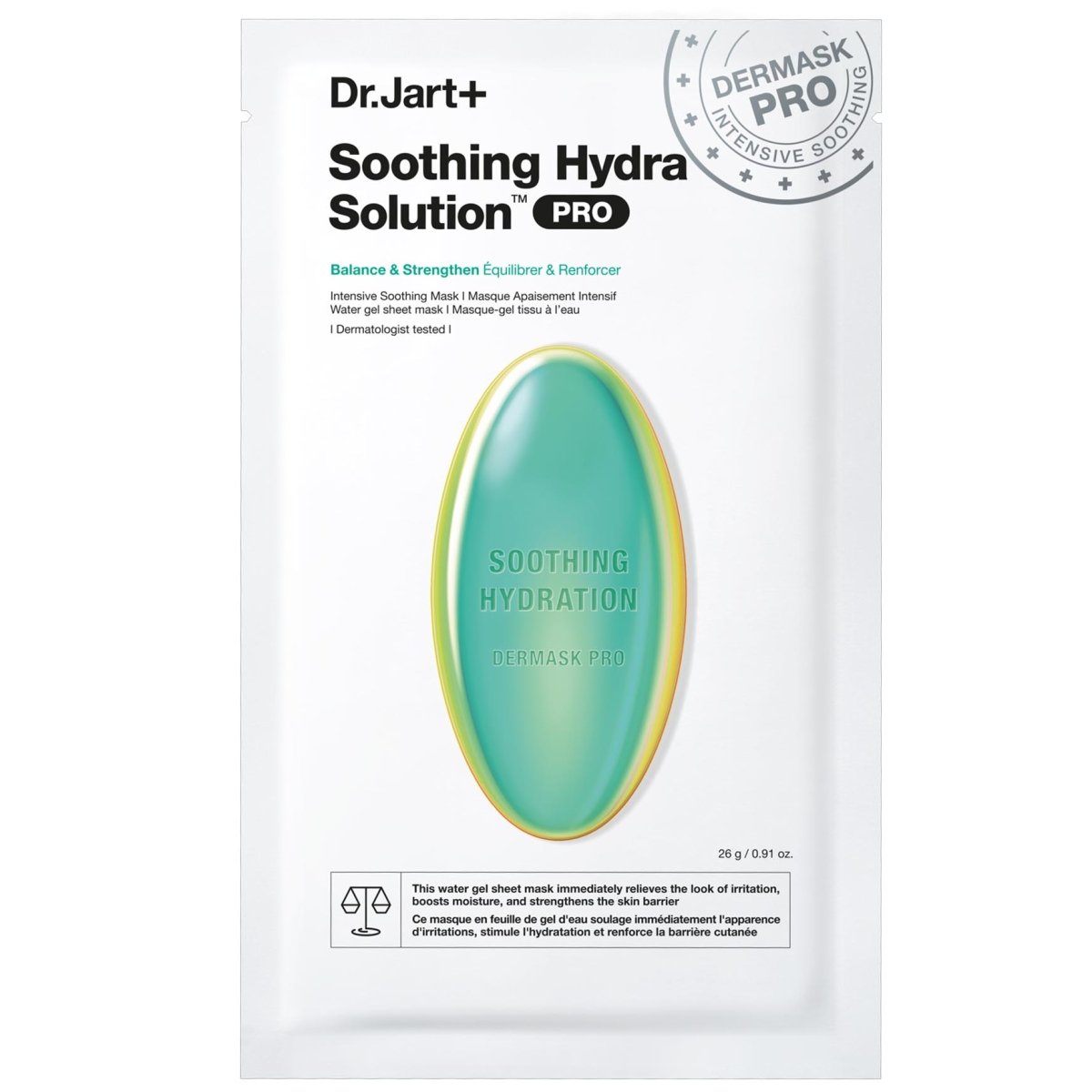 Buy Dr. Jart+ Soothing Hydra Solution Pro Mask 26g at Lila Beauty - Korean and Japanese Beauty Skincare and Makeup Cosmetics