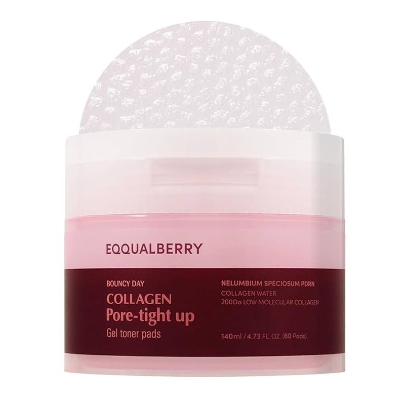 Buy Eqqualberry Collagen Pore Tight Up Gel Toner Pads (60 sheets) at Lila Beauty - Korean and Japanese Beauty Skincare and Makeup Cosmetics