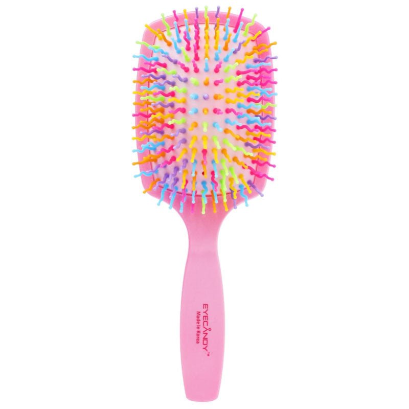 Buy Eyecandy Rainbow Volume S Paddle Brush (Neo Pink) at Lila Beauty - Korean and Japanese Beauty Skincare and Makeup Cosmetics