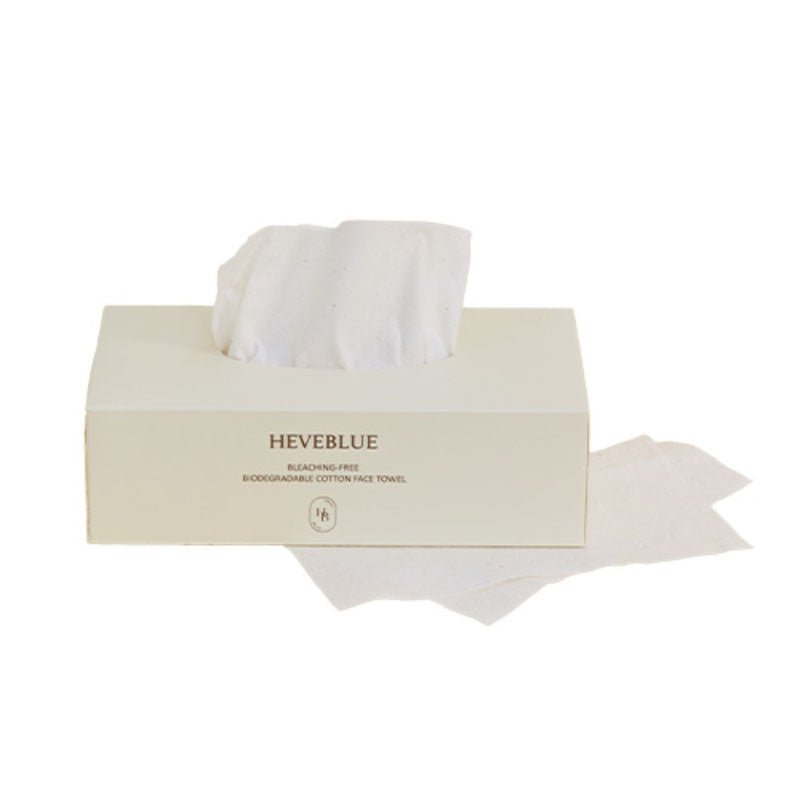Buy Heveblue Bleaching-Free Biodegradable Cotton Face Towel (60 pc) at Lila Beauty - Korean and Japanese Beauty Skincare and Makeup Cosmetics