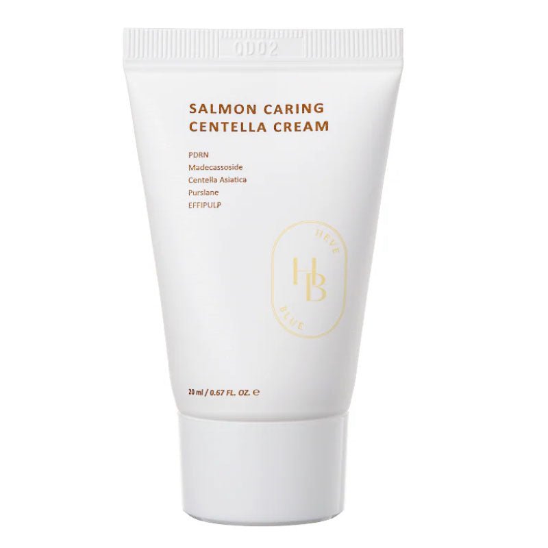 Buy Heveblue Salmon Caring Centella Cream (Mini) 20ml at Lila Beauty - Korean and Japanese Beauty Skincare and Makeup Cosmetics