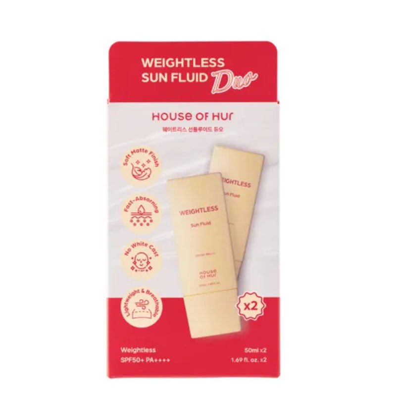 Buy House Of Hur Weightless Sun Fluid Duo Set (50ml x2) at Lila Beauty - Korean and Japanese Beauty Skincare and Makeup Cosmetics