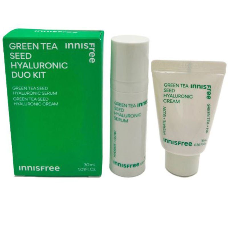 Buy Innisfree Green Tea Seed Hyaluronic Duo Kit 30ml (15ml + 15ml) at Lila Beauty - Korean and Japanese Beauty Skincare and Makeup Cosmetics
