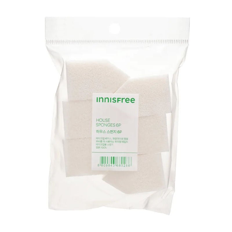 Buy Innisfree House Sponges (6pcs) at Lila Beauty - Korean and Japanese Beauty Skincare and Makeup Cosmetics