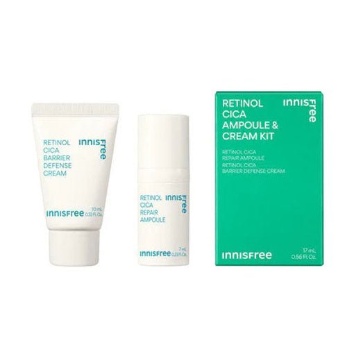 Buy Innisfree Retinol Cica Ampoule & Cream Kit 17ml (2pcs) at Lila Beauty - Korean and Japanese Beauty Skincare and Makeup Cosmetics