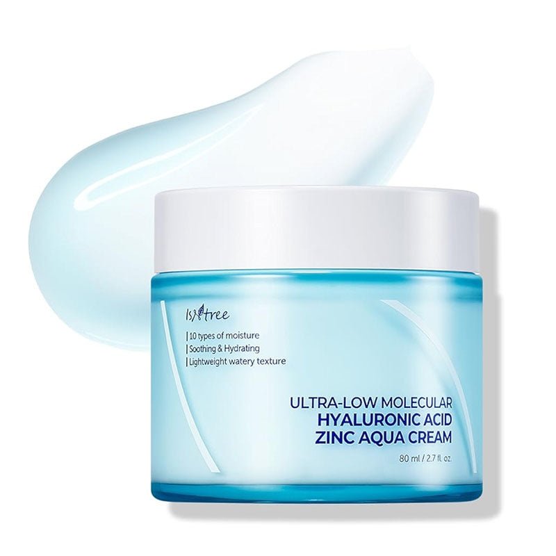 Buy Isntree Ultra-Low Molecular Hyaluronic Acid Zinc Aqua Cream 80ml at Lila Beauty - Korean and Japanese Beauty Skincare and Makeup Cosmetics