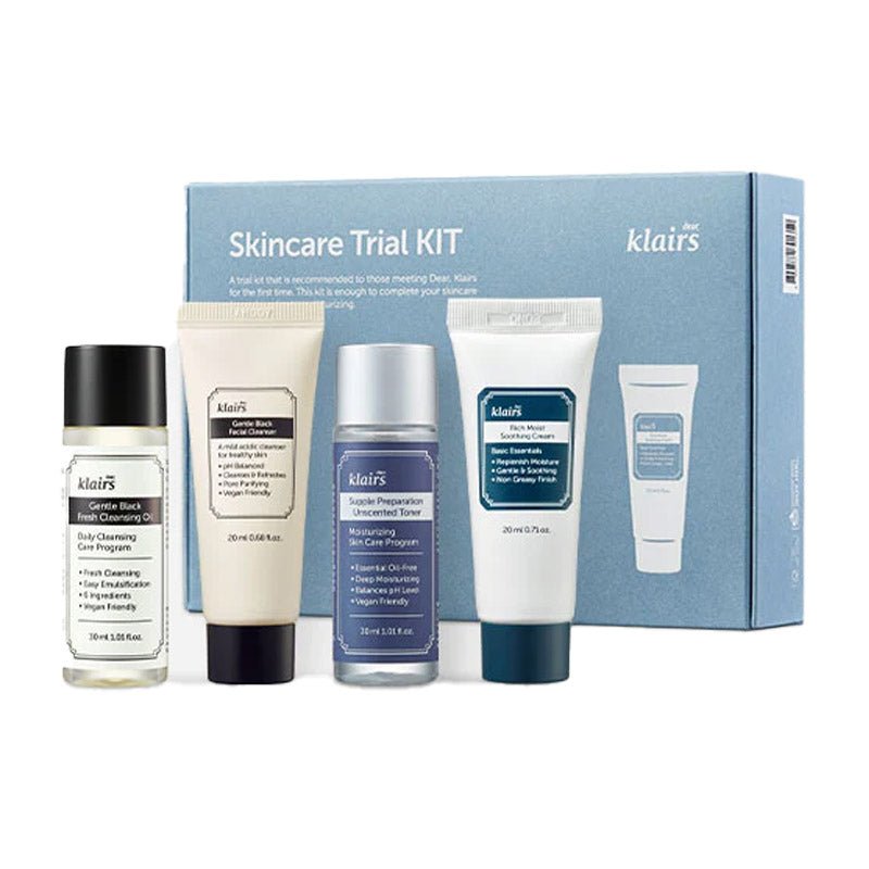 Buy Klairs Skincare Trial Kit (4pcs) at Lila Beauty - Korean and Japanese Beauty Skincare and Makeup Cosmetics