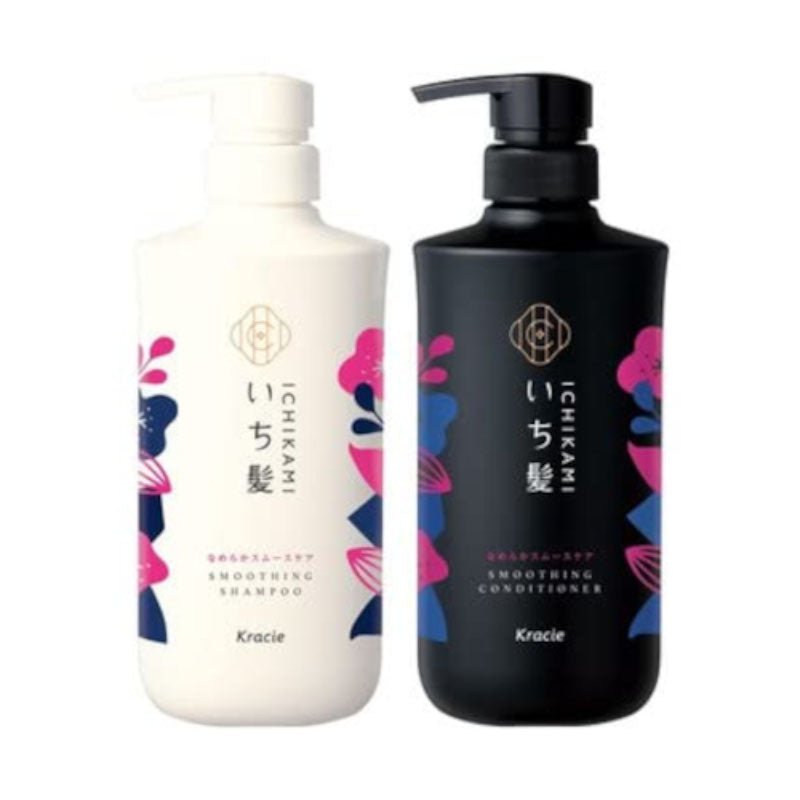 Buy Kracie Ichikami Smoothing Shampoo & Conditioner Set (480g + 480ml) at Lila Beauty - Korean and Japanese Beauty Skincare and Makeup Cosmetics