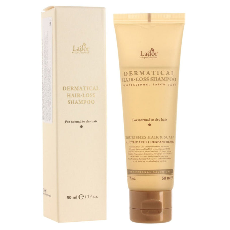 Buy La'dor Dermatical Hair Loss Shampoo Mini 50ml at Lila Beauty - Korean and Japanese Beauty Skincare and Makeup Cosmetics