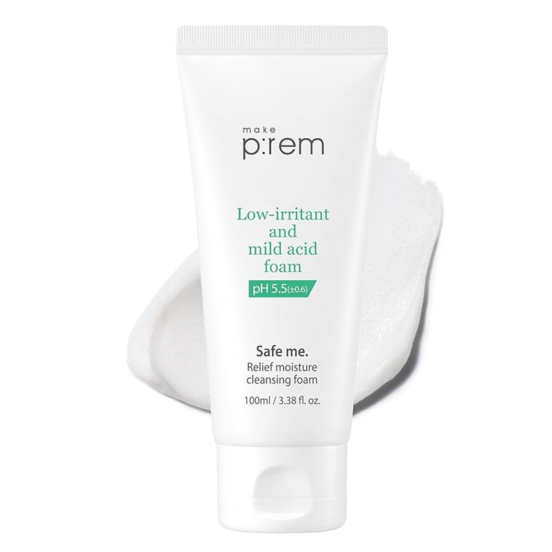 Buy Make P:rem Safe Me Relief Moisture Cleansing Foam Mini 100ml at Lila Beauty - Korean and Japanese Beauty Skincare and Makeup Cosmetics