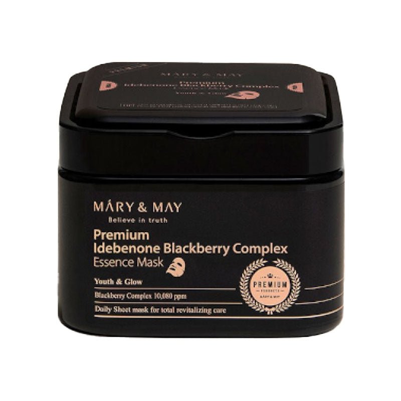 Buy Mary & May Premium Idebenone Blackberry Complex Essence Mask 20pc at Lila Beauty - Korean and Japanese Beauty Skincare and Makeup Cosmetics