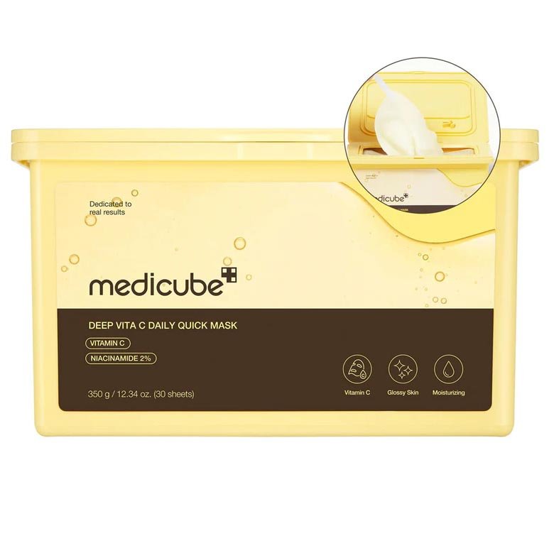 Buy Medicube Deep Vita C Daily Quick Mask (30 Masks) at Lila Beauty - Korean and Japanese Beauty Skincare and Makeup Cosmetics