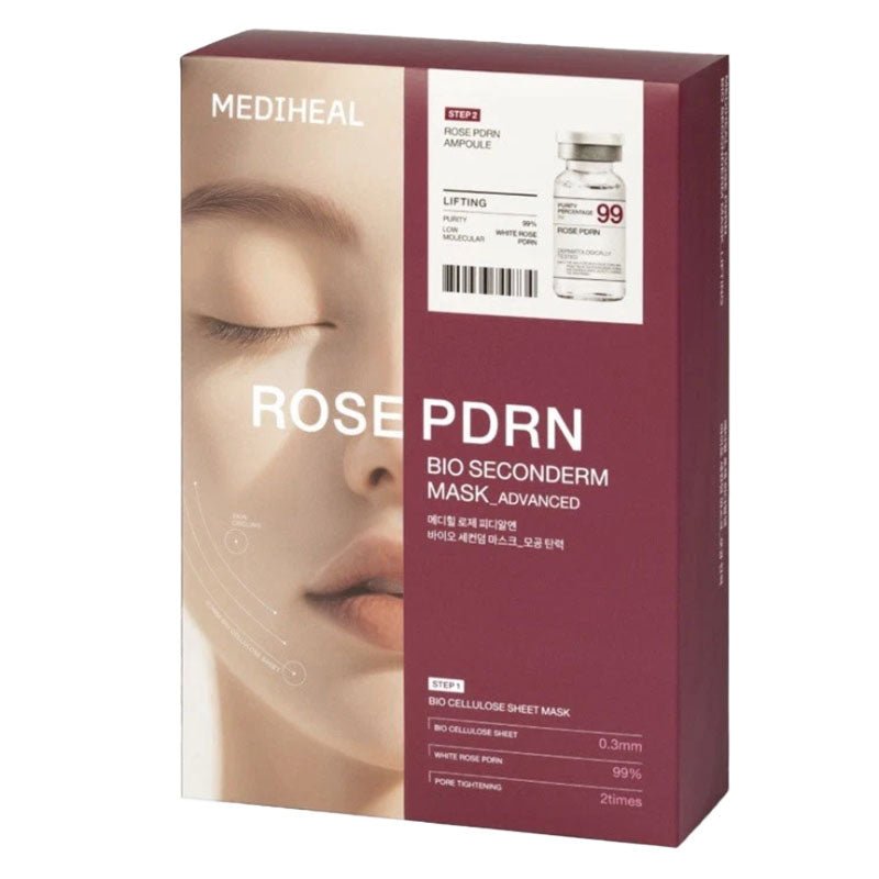 Buy Mediheal Rose PDRN Bio Seconderm Mask (Ampoule 4ml + Mask 23ml) at Lila Beauty - Korean and Japanese Beauty Skincare and Makeup Cosmetics
