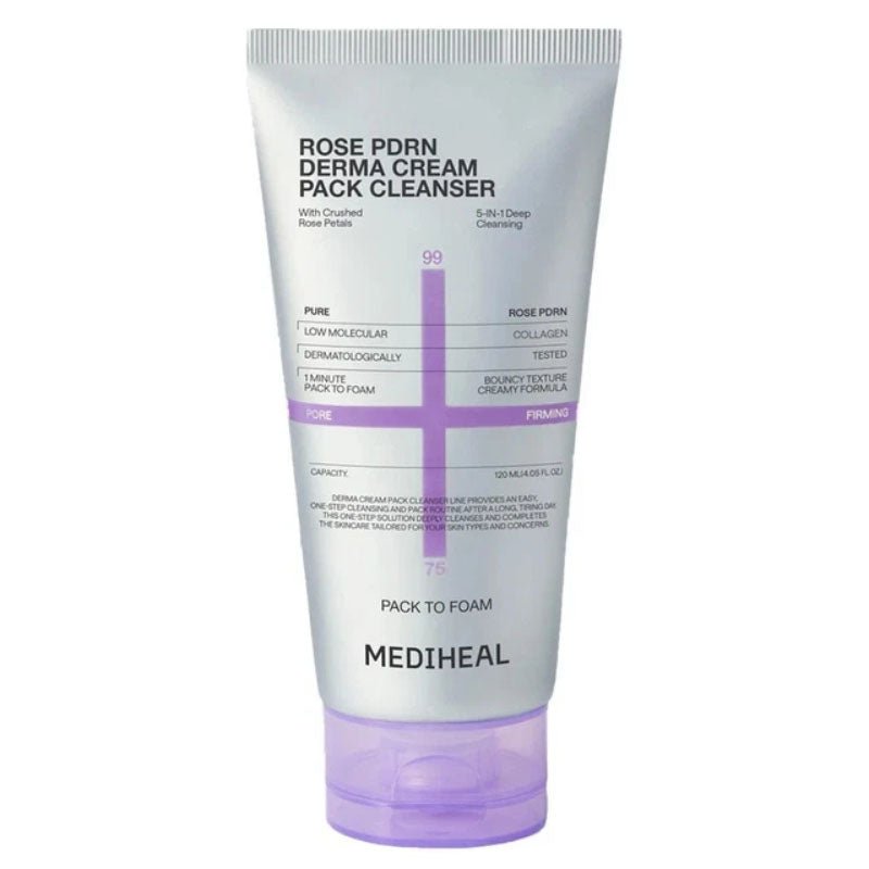 Buy Mediheal Rose PDRN Derma Cream Pack Cleanser 120ml at Lila Beauty - Korean and Japanese Beauty Skincare and Makeup Cosmetics
