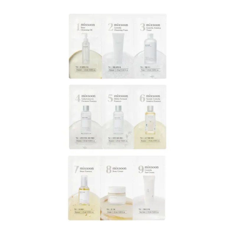 Buy Mixsoon 9 Step Trial Kit at Lila Beauty - Korean and Japanese Beauty Skincare and Makeup Cosmetics