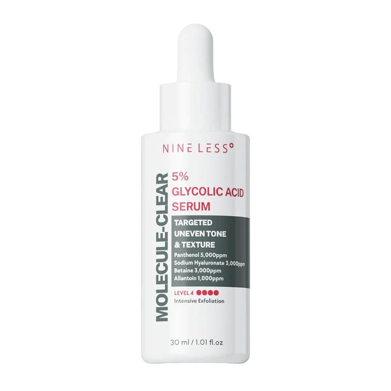 Buy Nine Less Molecule-Clear 5% Glycolic Acid Serum 30ml at Lila Beauty - Korean and Japanese Beauty Skincare and Makeup Cosmetics