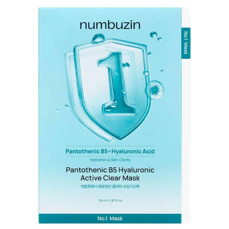 Buy Numbuzin 🎁 No.1 Pantothenic B5 Hyaluronic Active Clear Mask (100% off) at Lila Beauty - Korean and Japanese Beauty Skincare and Makeup Cosmetics