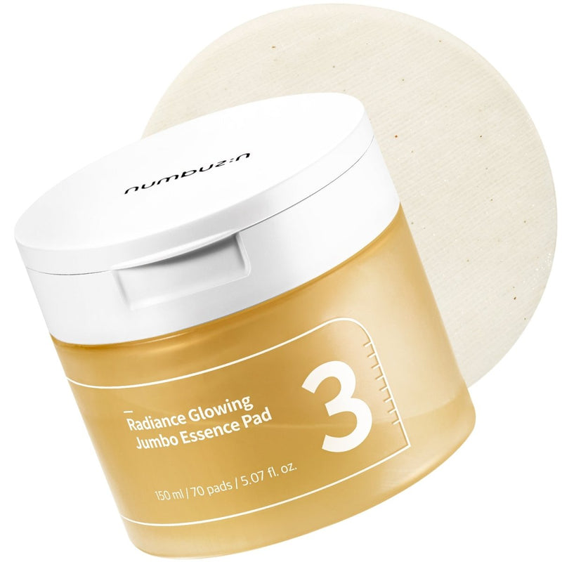 Buy Numbuzin No.3 Radiance Glowing Jumbo Essence Pad 150ml (70 Pads) at Lila Beauty - Korean and Japanese Beauty Skincare and Makeup Cosmetics