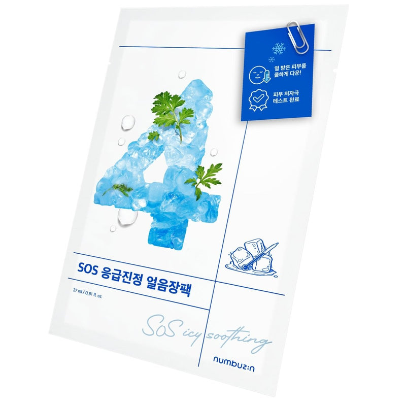 Buy Numbuzin No.4 SOS Icy Soothing Sheet Mask 27ml at Lila Beauty - Korean and Japanese Beauty Skincare and Makeup Cosmetics