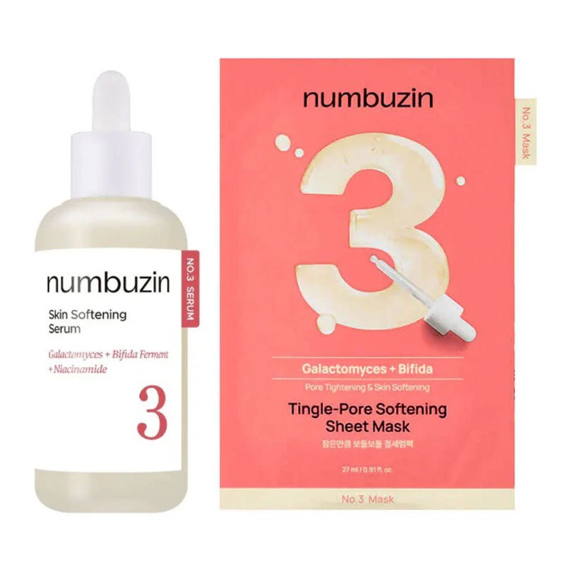 Buy Numbuzin Skin Softening Serum 80ml Special Set (+ No.3 Sheet Mask) at Lila Beauty - Korean and Japanese Beauty Skincare and Makeup Cosmetics