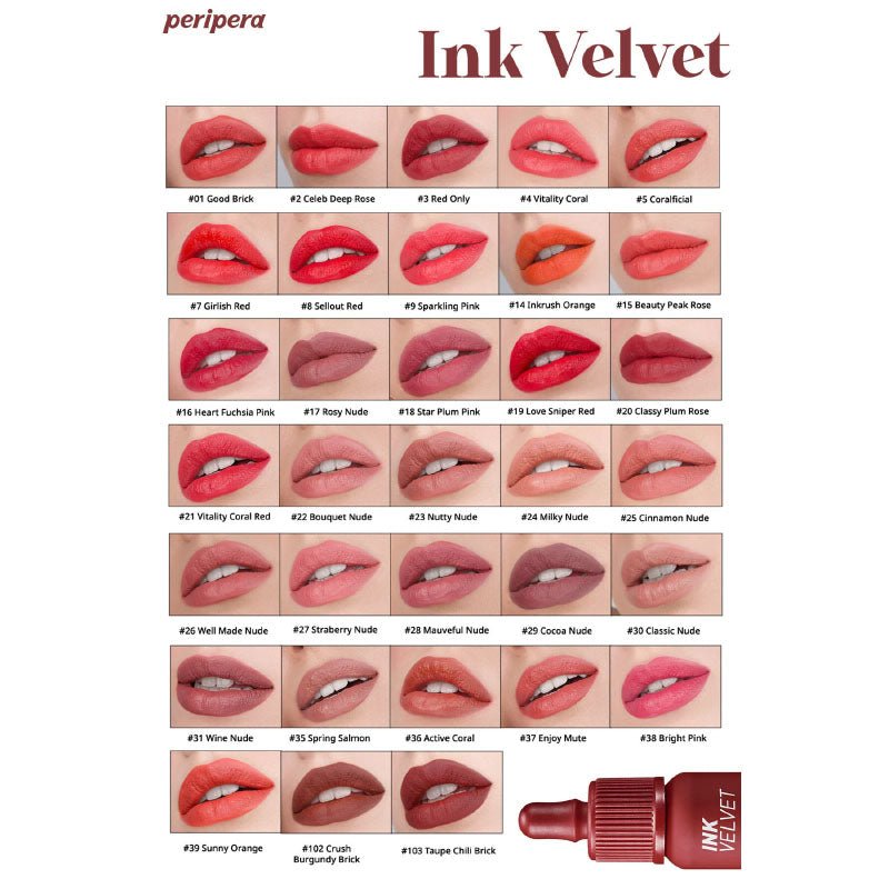 Buy Peripera Ink Velvet Lip Tint 4g at Lila Beauty - Korean and Japanese Beauty Skincare and Makeup Cosmetics