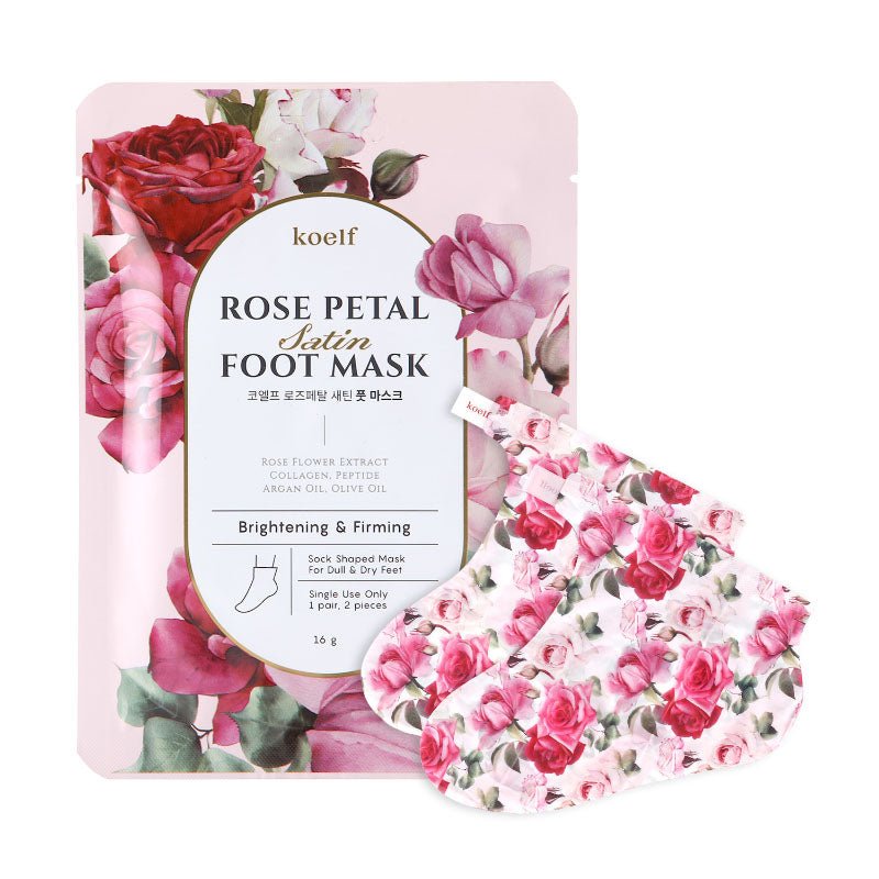 Buy Petitfee Koelf Rose Petal Satin Foot Mask 16g (1 Pair) at Lila Beauty - Korean and Japanese Beauty Skincare and Makeup Cosmetics