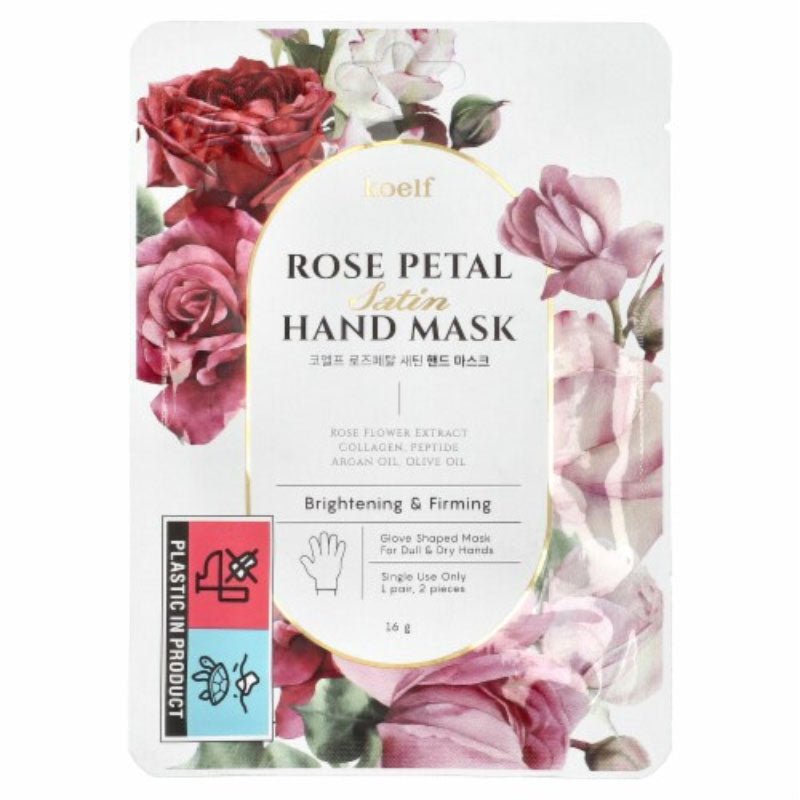 Buy Petitfee Koelf Rose Petal Satin Hand Mask 16g (1 Pair) at Lila Beauty - Korean and Japanese Beauty Skincare and Makeup Cosmetics