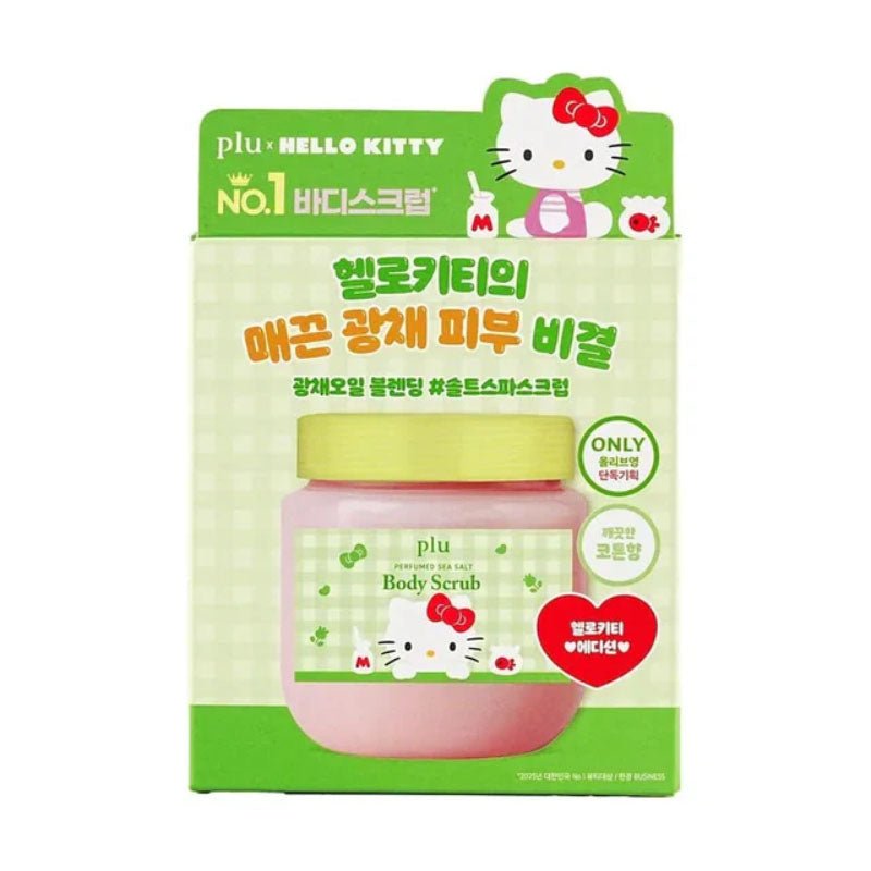Buy Plu Hello Kitty Perfumed Sea Salt Body Scrub 600g (White Blanc) at Lila Beauty - Korean and Japanese Beauty Skincare and Makeup Cosmetics